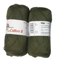 GB Cotton 8 100  en #37 katoen - 1424 Olijfgroen